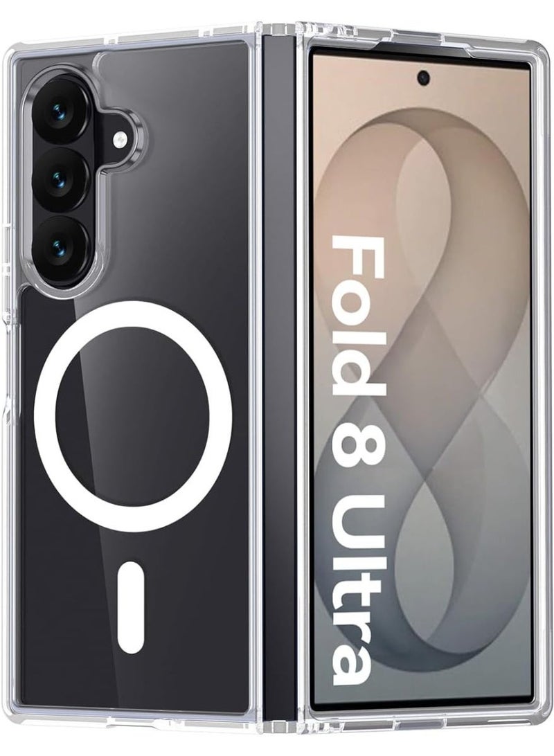 MIGOFAST Samsung Fold 8 Ultra Case, [Premium Touch Feel] [Compatible with MagSafe] [Wireless Charging] Military Grade Protection Slim Stylish Phone Case for Samsung Galaxy Z Fold 8 Ultra 5G, Clear - Image 1