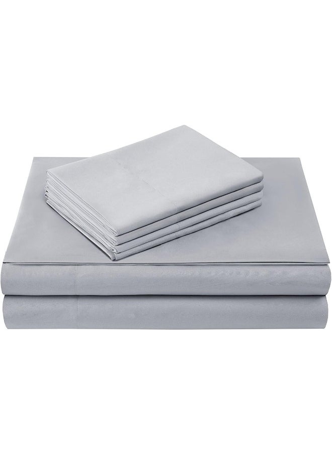 Comfort Spaces - Comfort Spaces Ultra Soft Hypoallergenic Microfiber 6 Piece Set, Wrinkle Fade Resistant Sheets with Pillow Cases Bedding, Queen, Light Gray - Image 1