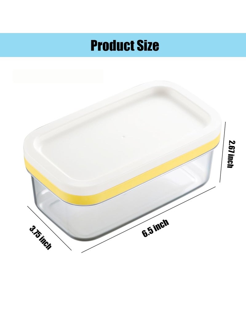 Excefore Butter Box With Transparent Lid Refrigerated Butter Slicer Cutter Stainless Steel Butter Cutter Slicer And Dish Replaceable Kitchen Cooking Baking Tool For Kitchen (White) - Image 4