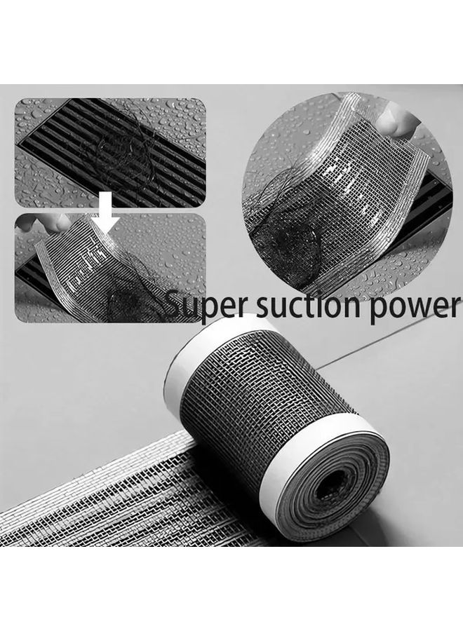 2 Rolls Self Adhesive Drain Filter Stickers With Built In Knife Disposable Shower Drain Hair Catcher - Image 5