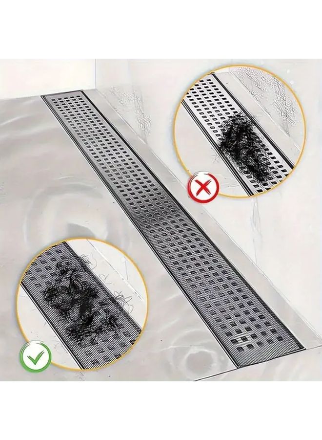 2 Rolls Self Adhesive Drain Filter Stickers With Built In Knife Disposable Shower Drain Hair Catcher - Image 4