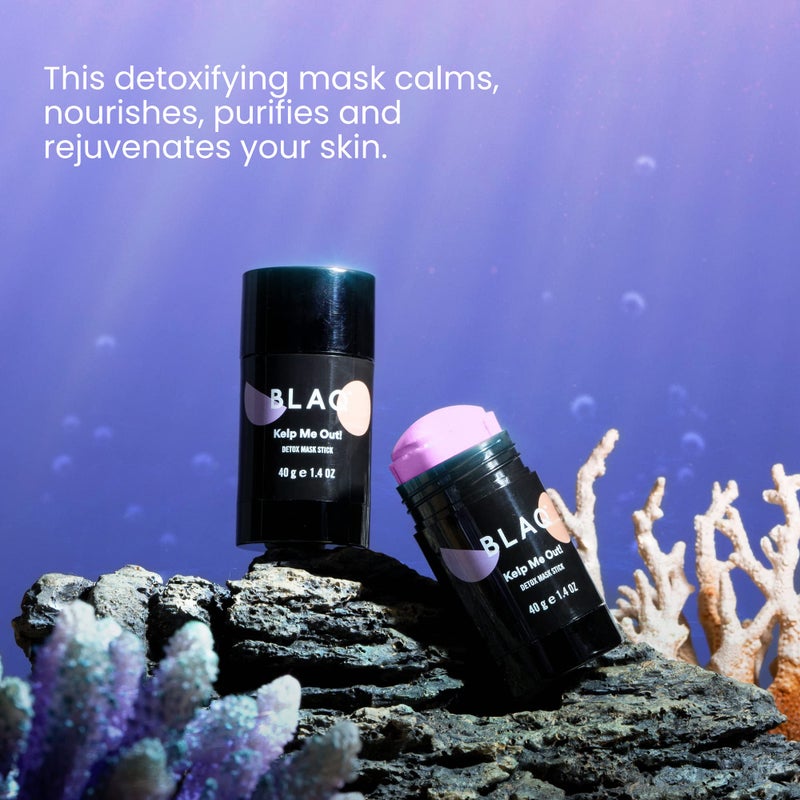 BLAQ Kelp Me Out Detox Mask Stick with Marine Algae and Kaolin Clay - Fast, mess free application - To calm, nourish, purify, protect, rejuvenate tired, dull-looking skin with anti-aging properties - Image 2