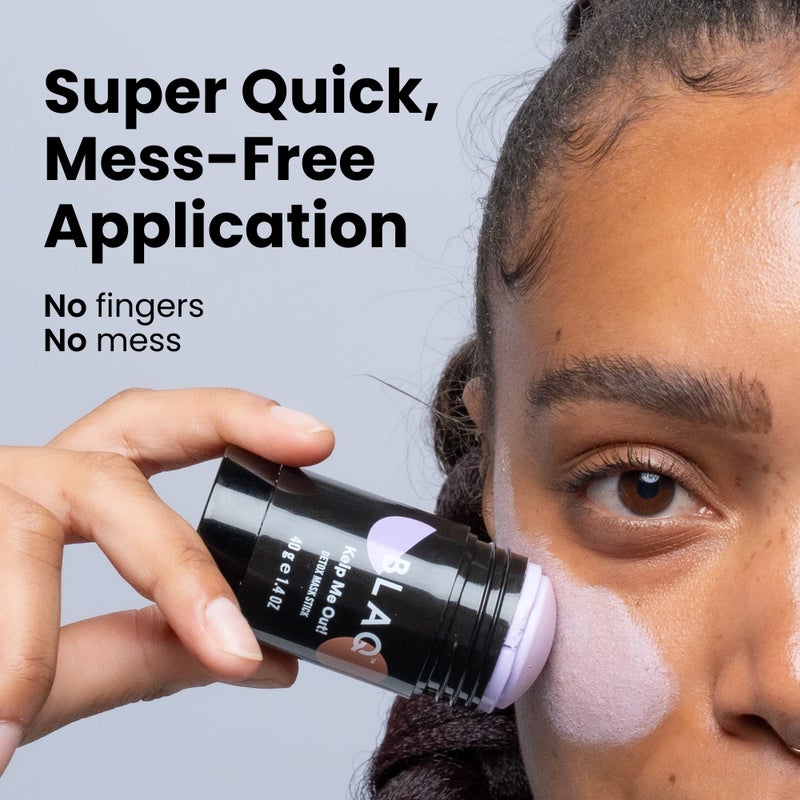BLAQ Kelp Me Out Detox Mask Stick with Marine Algae and Kaolin Clay - Fast, mess free application - To calm, nourish, purify, protect, rejuvenate tired, dull-looking skin with anti-aging properties - Image 5