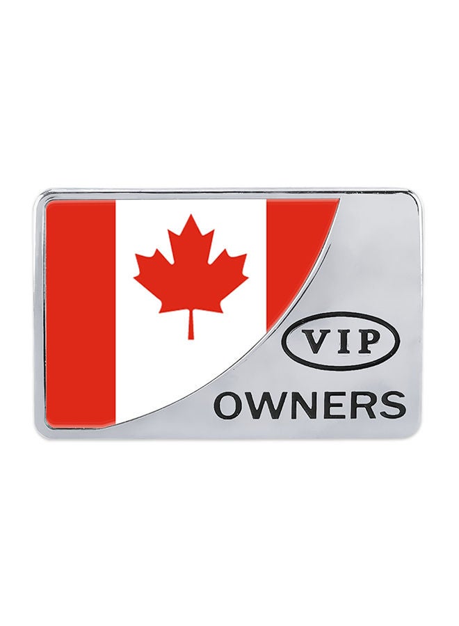 NIBEMINENT Canada Flag Rectangle Shape VIP Metal Decorative Sticker - Image 1