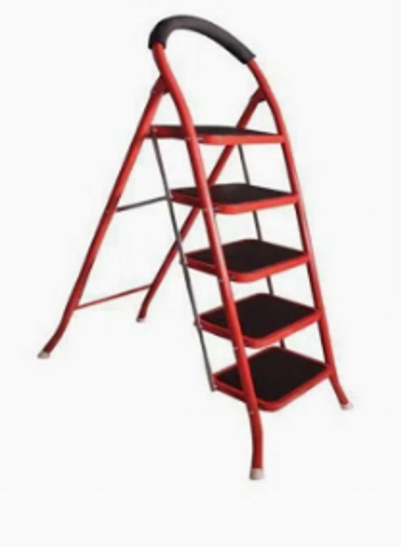 5-Step Super Lux Ladder Red/Black