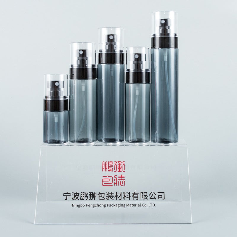 Petg Transparent Black Straight Round Bottle Ultra-Fine Nano Spray Bottle Portable Alcohol Disinfection Water Sub-Bottle Makeup Spray - Image 3