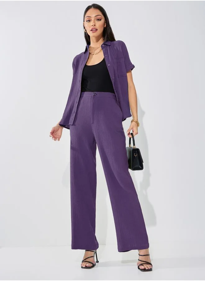 ستايلي High Rise Wide Leg Pant