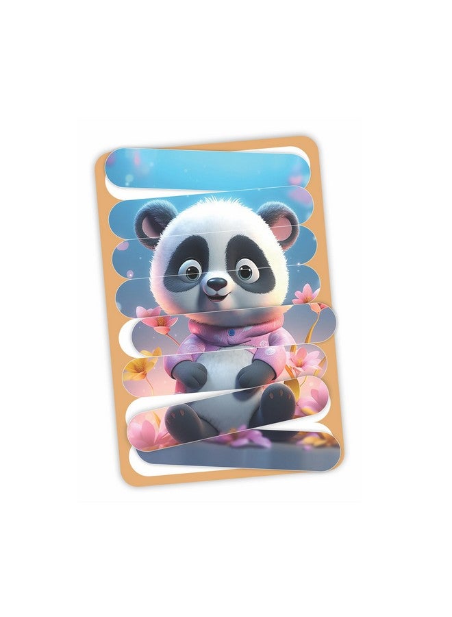 RATNA'S Ratna's Stick Puzzle Cuties Pack of 8 Framed Puzzles, 32pcs Double Sided Wooden Stick Puzzles Educational Toy for Kids 2+ Years  - Image 4