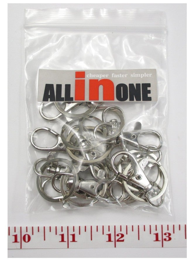 One For All ALL in ONE Lobster Clasps Claw Swivel Trigger Clips Snap Hooks Bag Key Ring Hook Charms Findings (20pcs Platinum) - Image 4