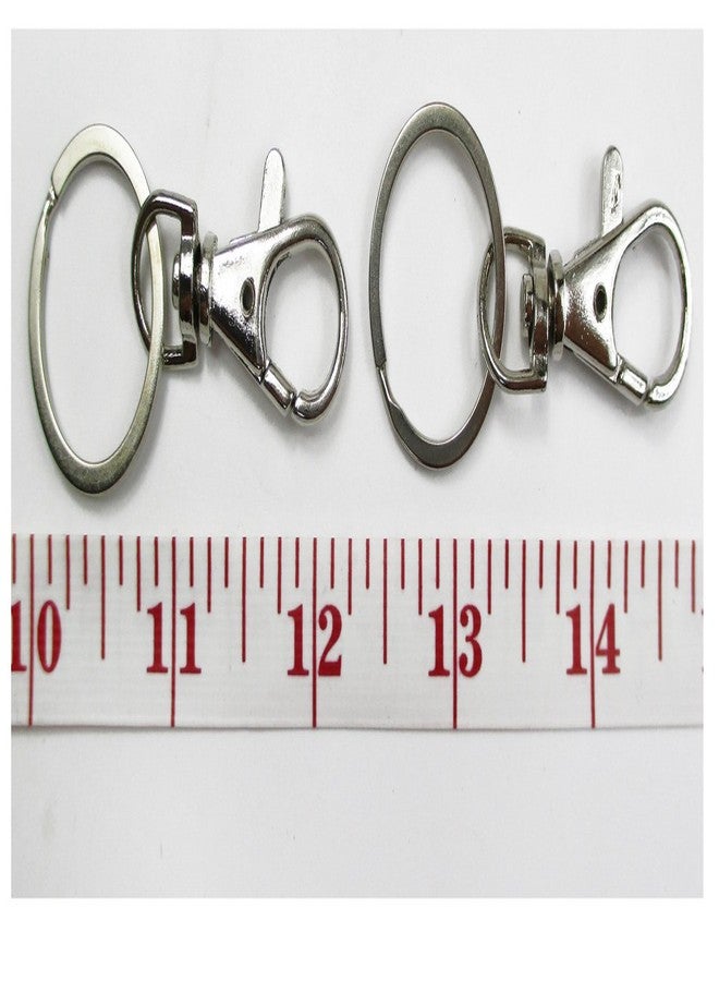 One For All ALL in ONE Lobster Clasps Claw Swivel Trigger Clips Snap Hooks Bag Key Ring Hook Charms Findings (20pcs Platinum) - Image 2