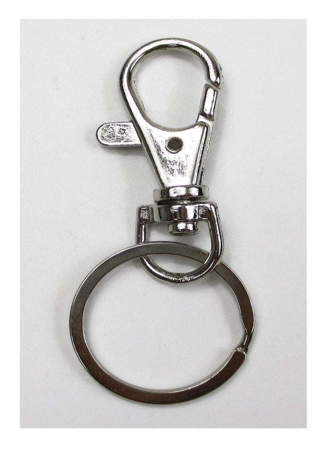 One For All ALL in ONE Lobster Clasps Claw Swivel Trigger Clips Snap Hooks Bag Key Ring Hook Charms Findings (20pcs Platinum) - Image 3