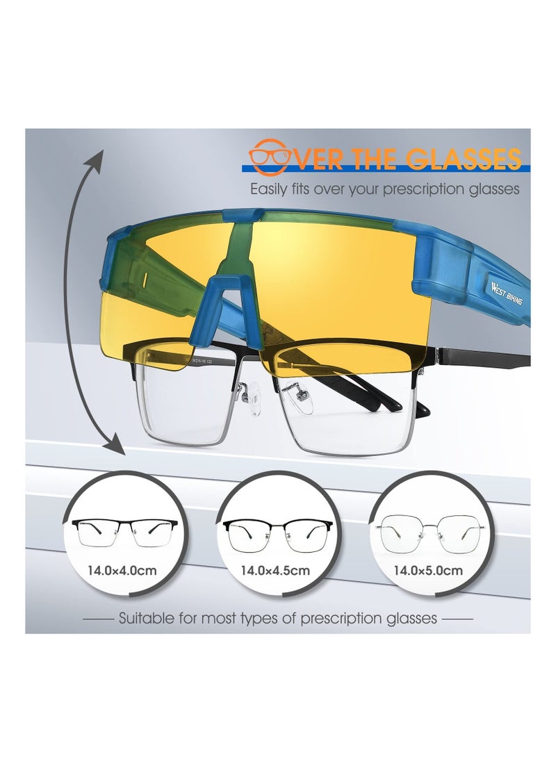 Excefore - Fit Over Sunglasses for Men Women, Wraparound Sunglasses Over Glasses, Polarized Glasses, UV Protection - Image 1