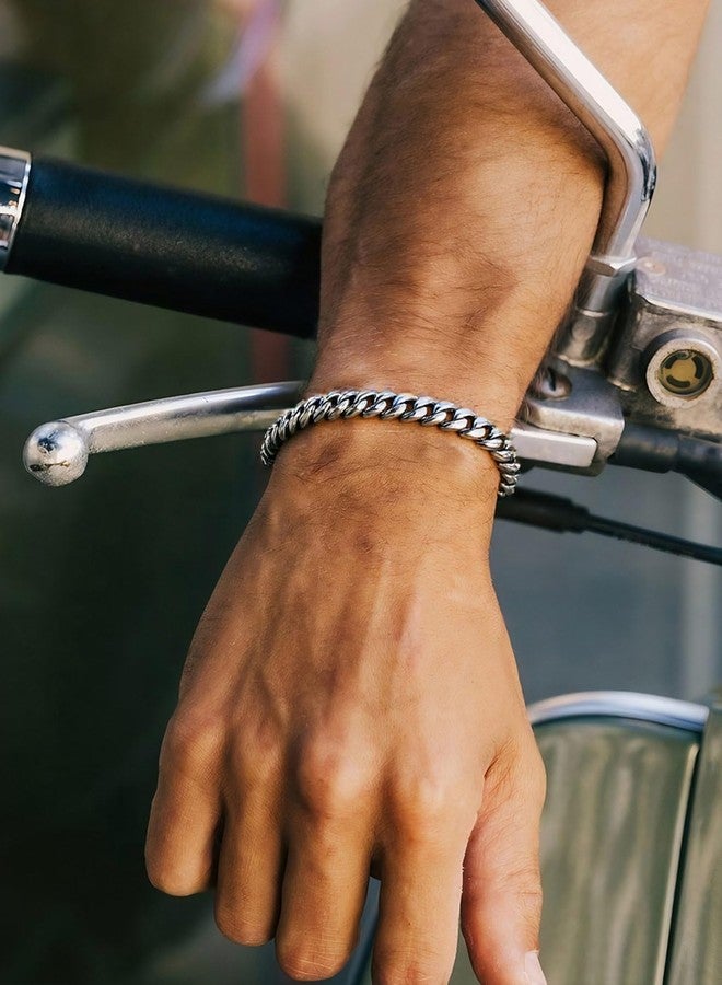 ChainsPro Cuban Bracelet Male Stainless Steel Heavy Wrist Chain 6MM 21 CM Valentine's Father's Gift - Image 3