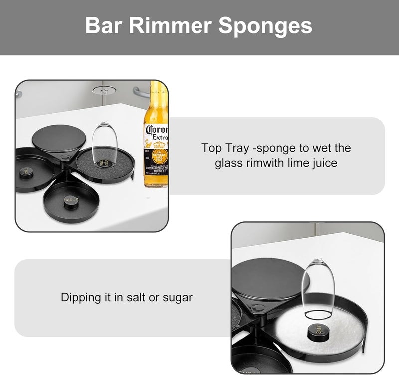 LiStarUs 15 Pcs bar Rimmer Sponges Bartender Tool Replacement for Glass,Cocktails,Margarita Salter,Salt Trays - Image 3