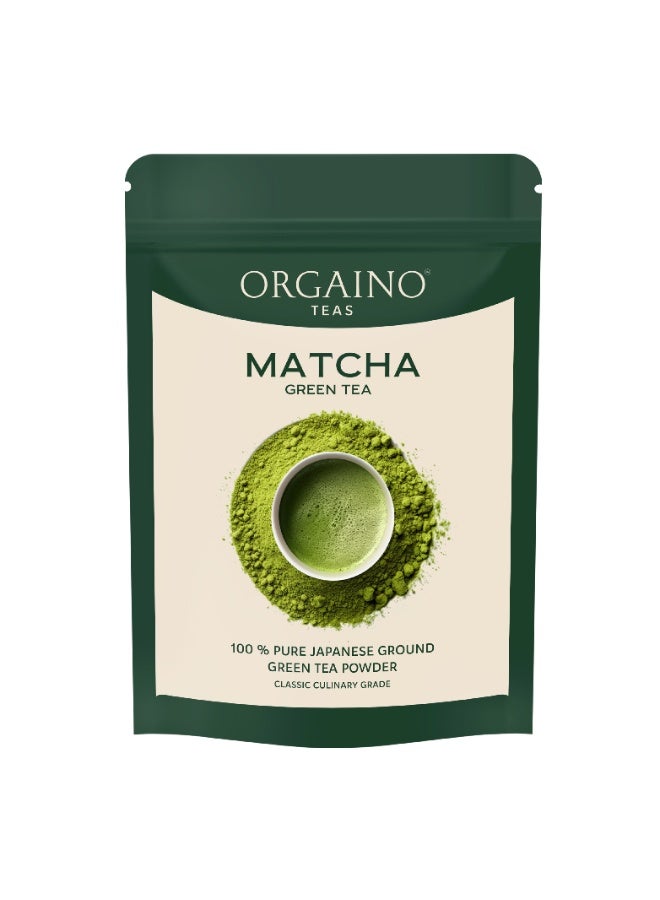 أورجينو مسحوق شاي الماتشا الأخضر الخام - 50 جم، 25 كوبًا - Image 1