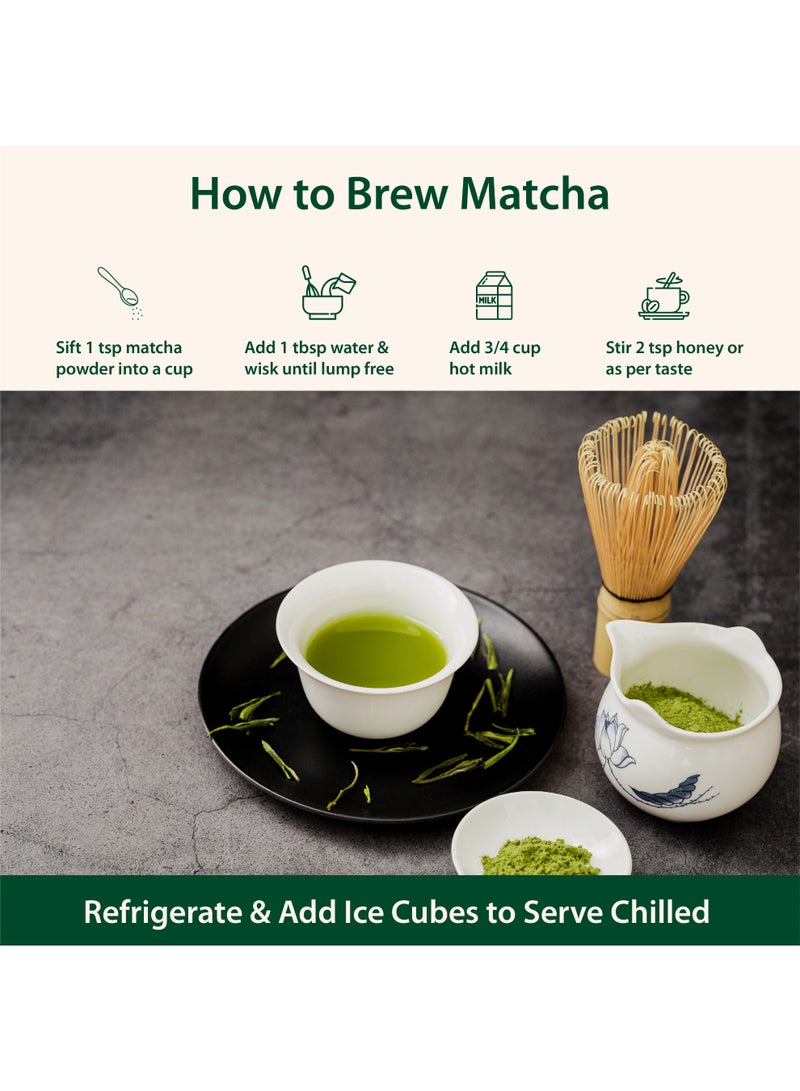 أورجينو مسحوق شاي الماتشا الأخضر الخام - 50 جم، 25 كوبًا - Image 3