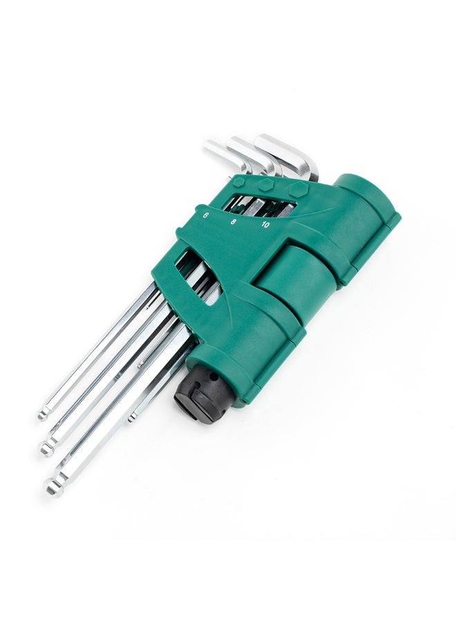Sata SATA ST09124SJ 9-Piece Metric Extra Long Ball Point Hex Key and Torque Handle Set  - Image 3