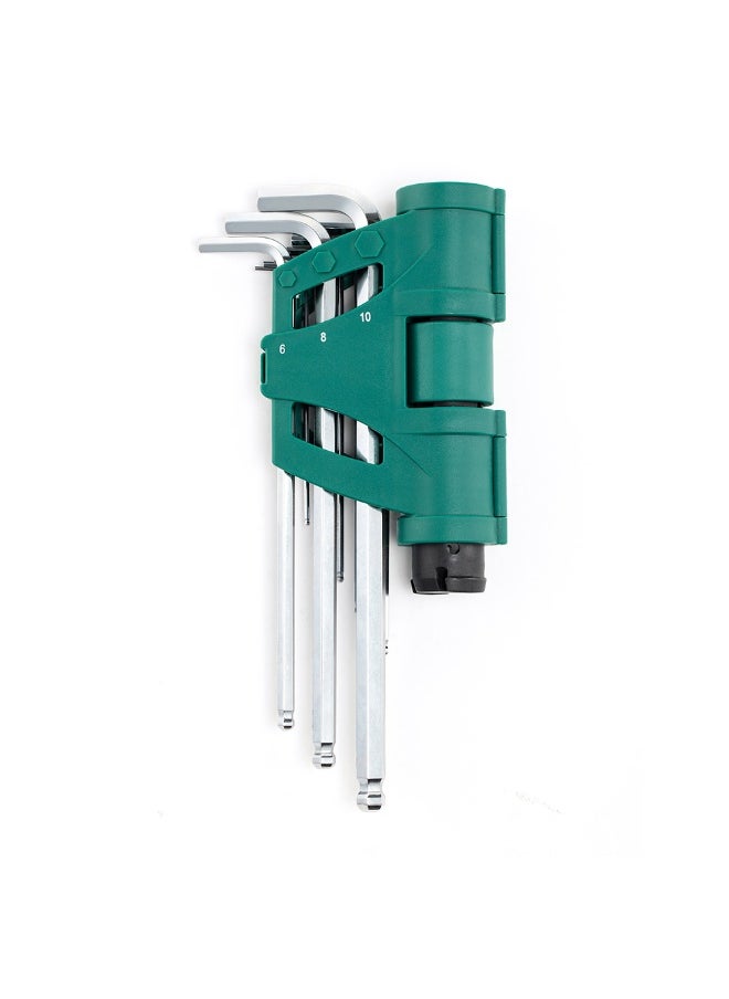 Sata SATA ST09124SJ 9-Piece Metric Extra Long Ball Point Hex Key and Torque Handle Set  - Image 2