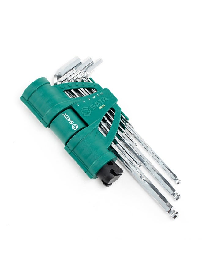 Sata SATA ST09124SJ 9-Piece Metric Extra Long Ball Point Hex Key and Torque Handle Set  - Image 4