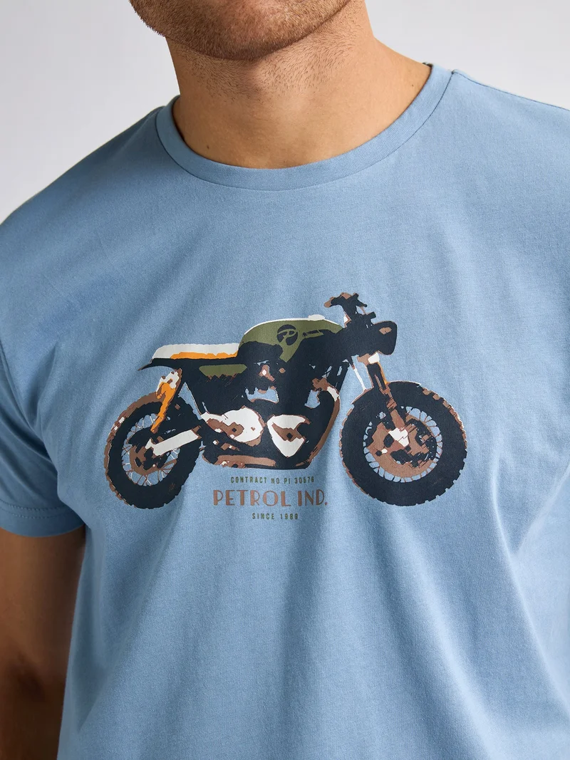 Petrol Industries Pale Blue Men T-Shirt SS for Men | Best Price UAE