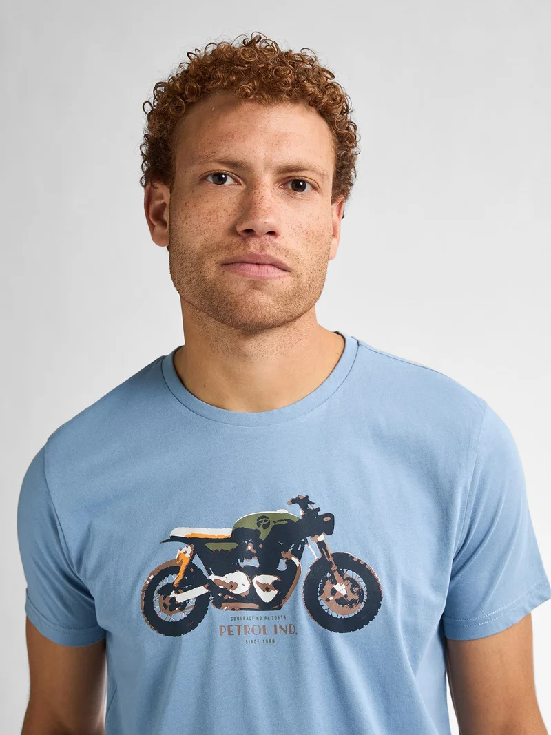Petrol Industries Pale Blue Men T-Shirt SS for Men | Best Price UAE