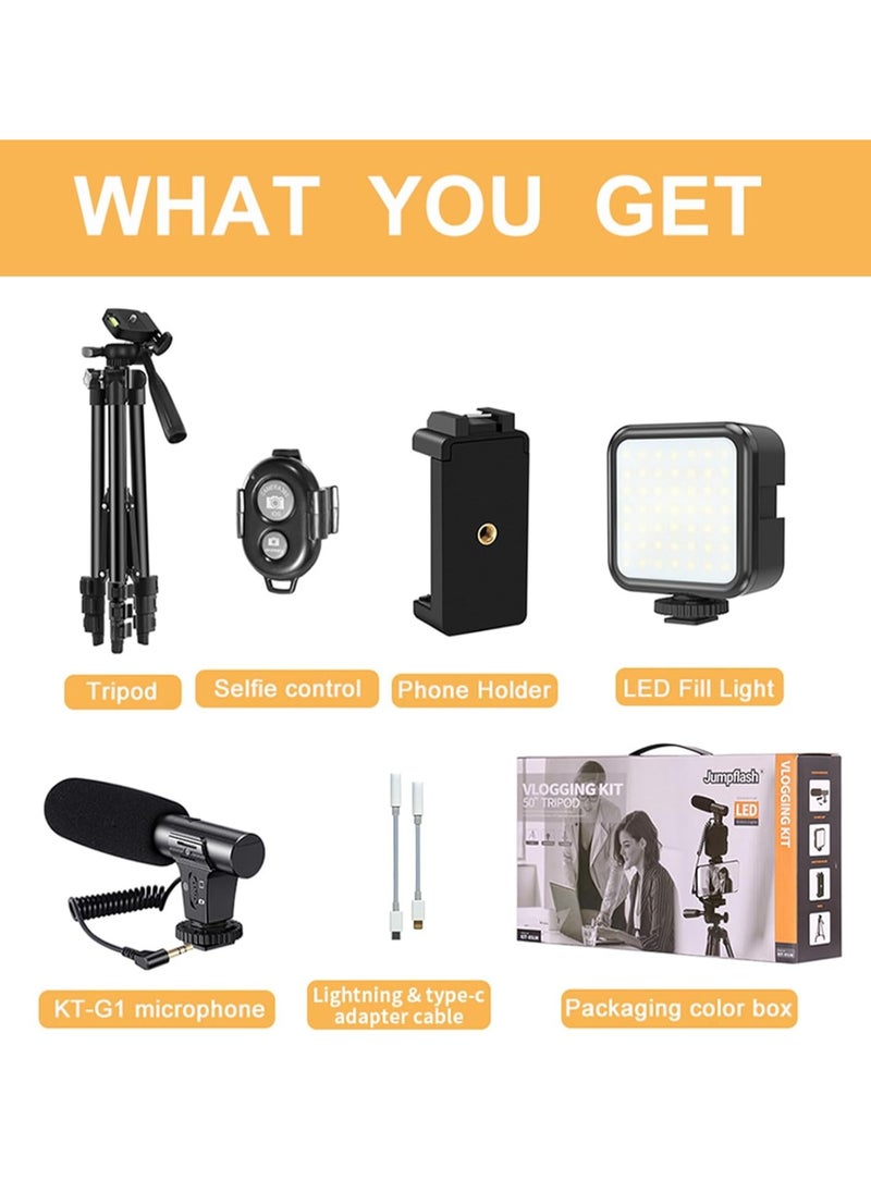 ELTRAZONE - Vlogging YouTube Starter Kit – Complete Package with HD Camera, Microphone, Tripod, LED Ring Light, and Accessories for Beginner Content Creators, Vloggers, Streamers - Image 1