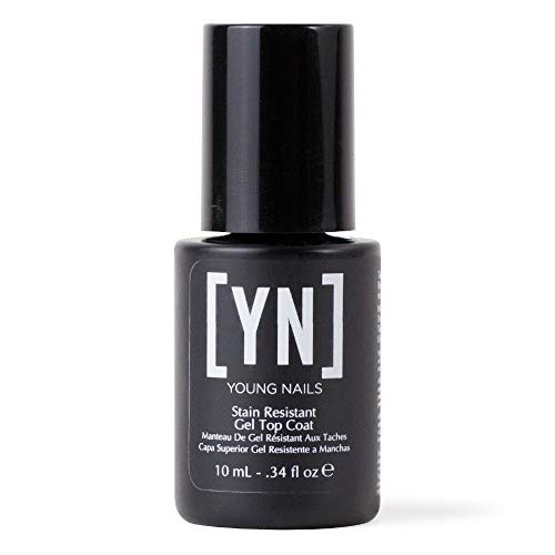 Young Nails Stain Resistant Gel Top Coat - Professional Grade Clear, No Wipe UV, for Acrylic and Hard Gel Nails, Prevents Discoloration, UV & LED Cure - 1/3 oz - Image 1