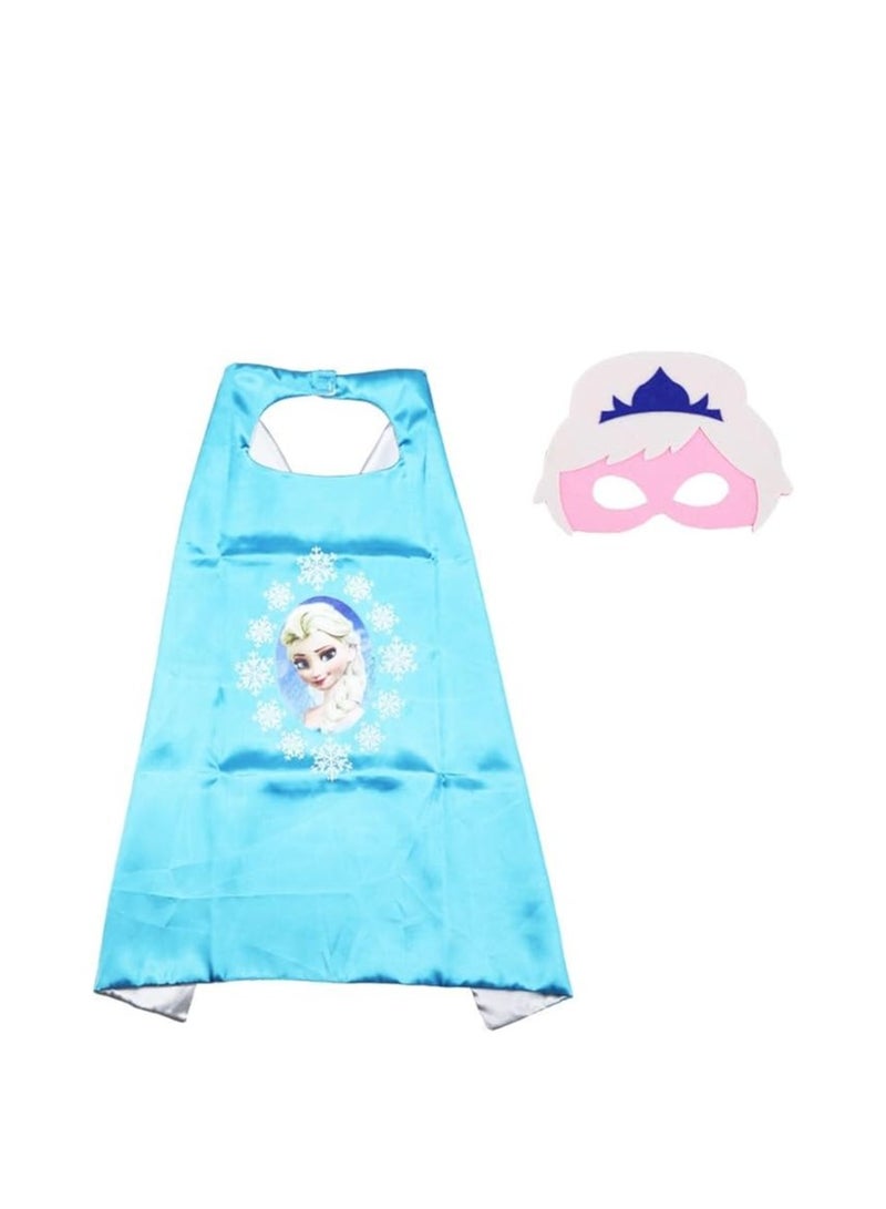 Costume Capes and Masks for Kids Boys Girls 3-10 Years  Cosplay Double Side Capes Toys and Kids Gifts 70cm*70cm