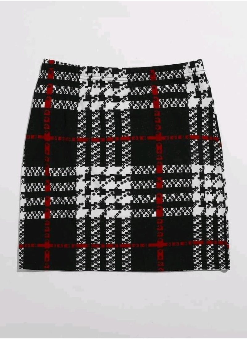 Shein - SHEIN Privé Houndstooth Print - Image 1
