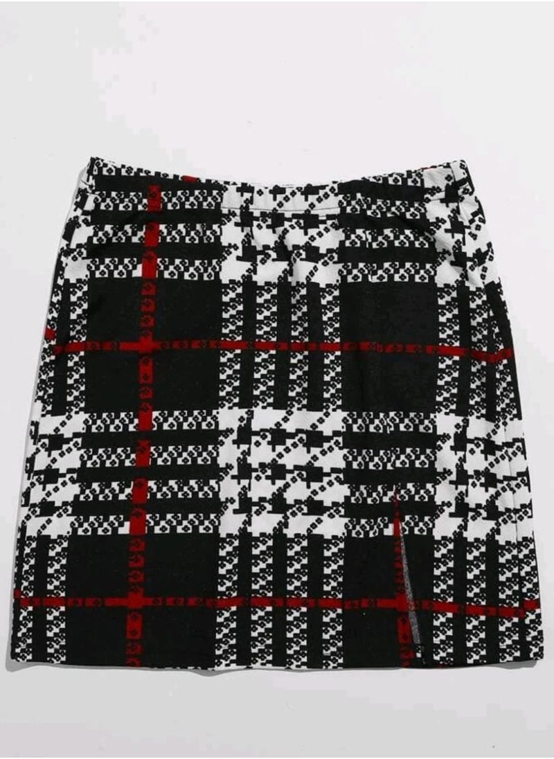 Shein - SHEIN Privé Houndstooth Print - Image 1