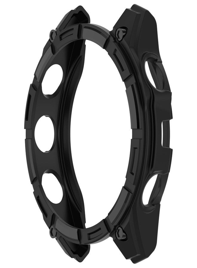 FanTEK Compatible with Garmin Fenix 8 AMOLED - 43mm Smart Watch TPU Cases, Soft Frame Protective Cover Scratch Resistant Shock Absorbing Case, Black - Image 2