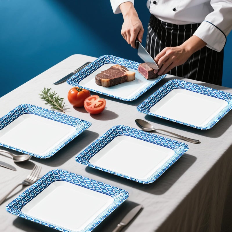 MUCHII 10 Inch Square Paper Plates, 140 Count Heavy Duty Bulk Disposable Paper Plates for Daily Use, Family Gatherings, Parties, Picnic - Image 5