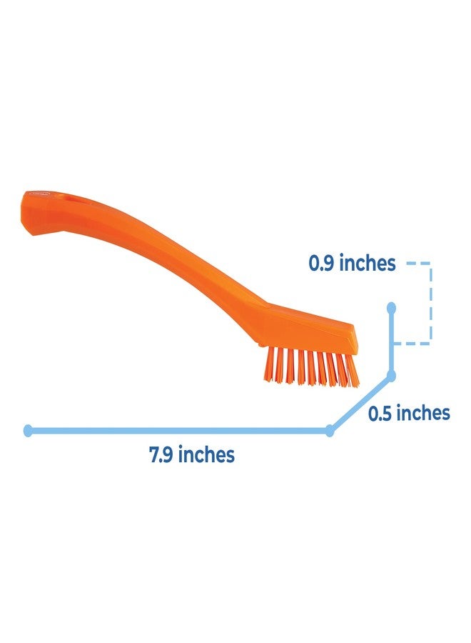 Vikan 44017 Brush,Detail,Stiff,9" x .5",PP/PBT,Orange - Image 2