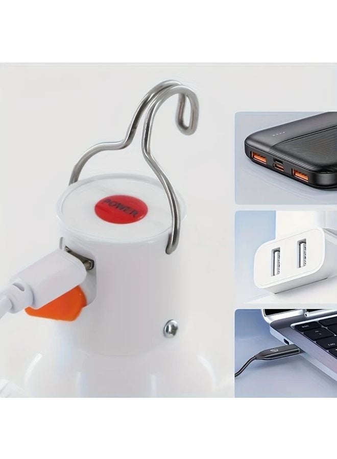 8PCS Portable USB Rechargeable LED Lanterns Adjustable Brightness Camping Lights - Image 4