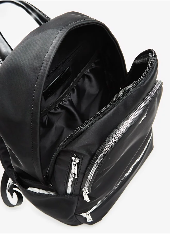 ميسي Women's Solid Backpack with Zip Closure