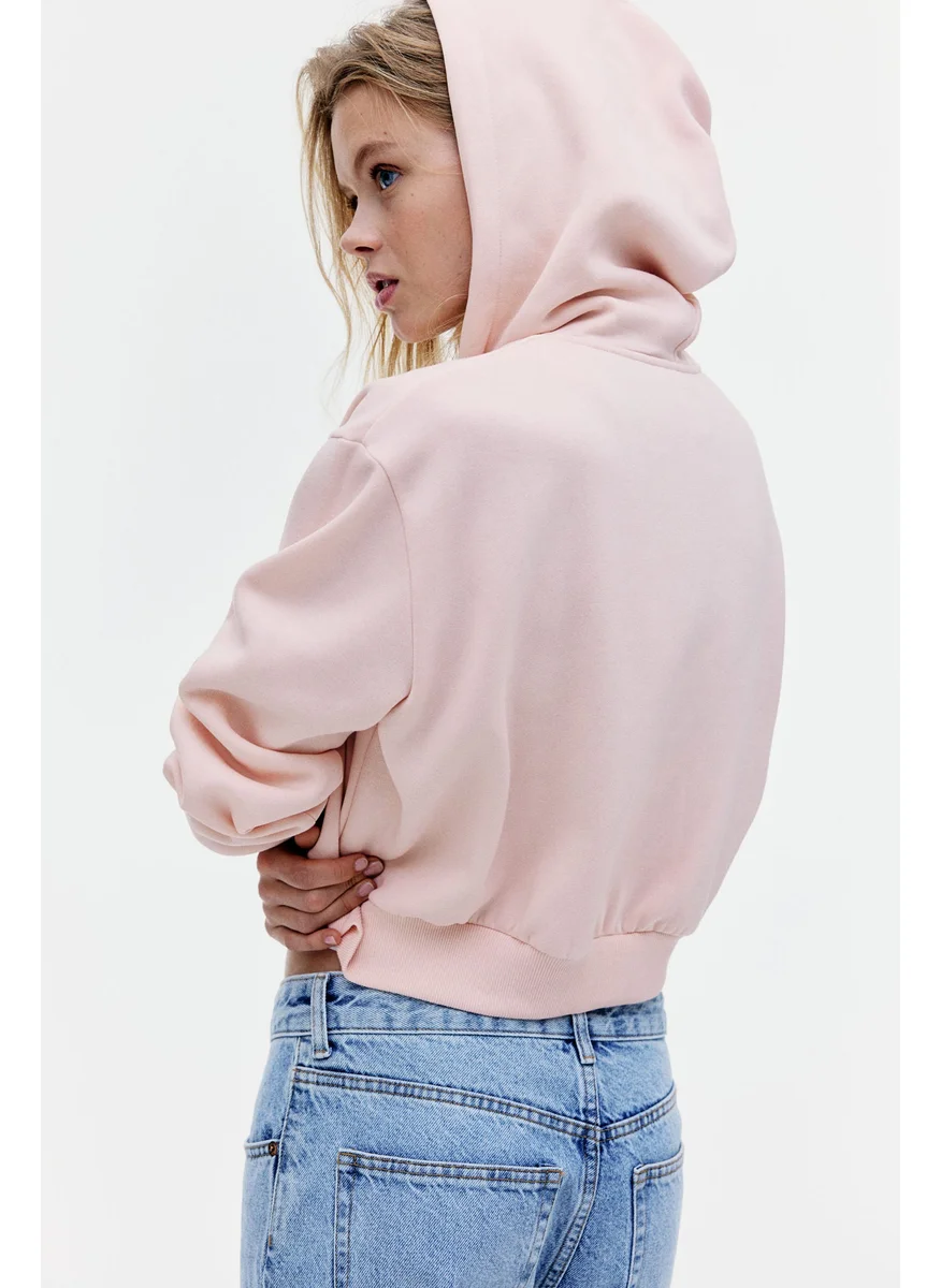 H&M Cropped Zip-Through Hoodie