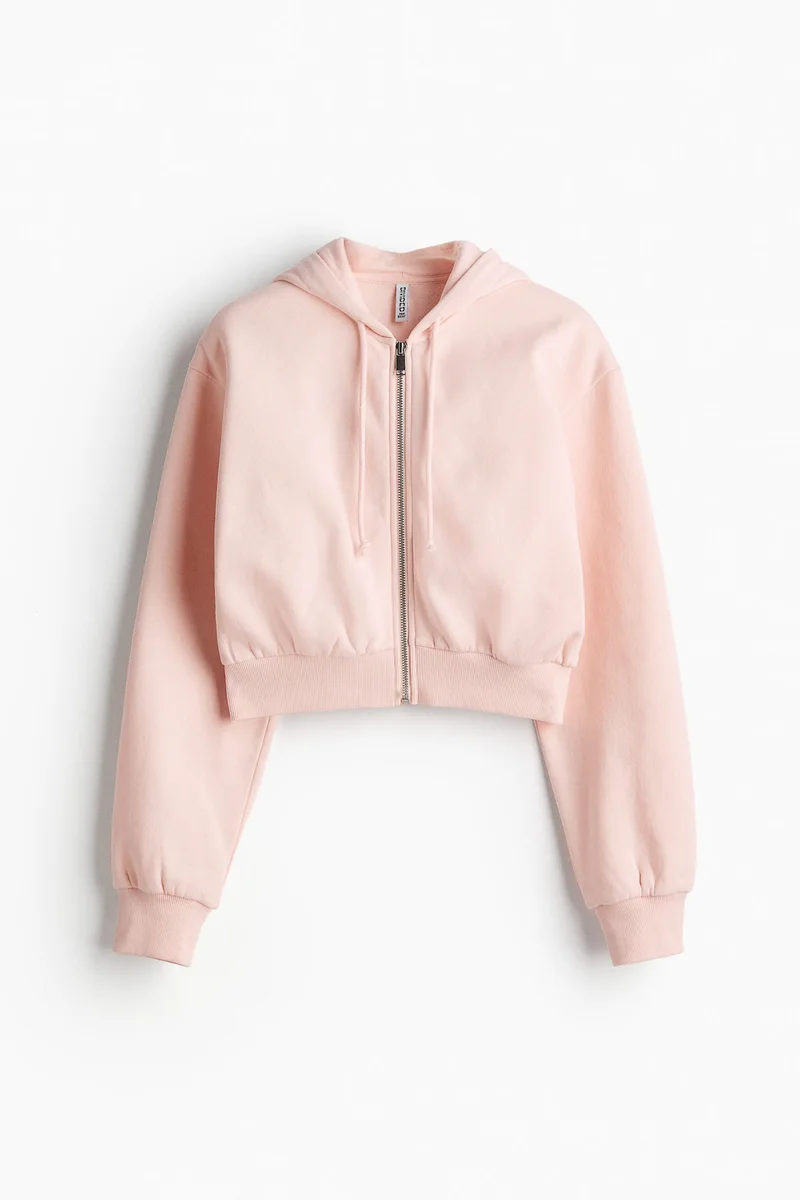 H&M Cropped Zip-Through Hoodie