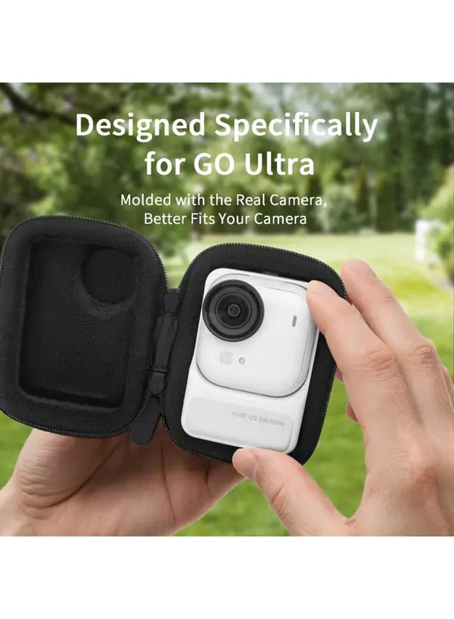 Hard Shell EVA Protective Case For Ultra Action Camera With Carabiner Clip Black - Image 2