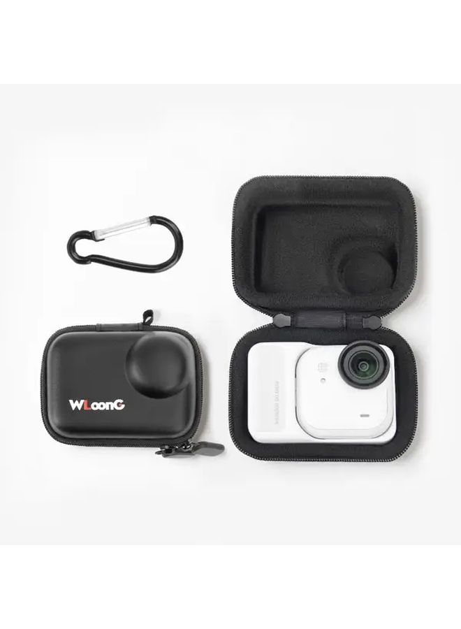Hard Shell EVA Protective Case For Ultra Action Camera With Carabiner Clip Black - Image 1