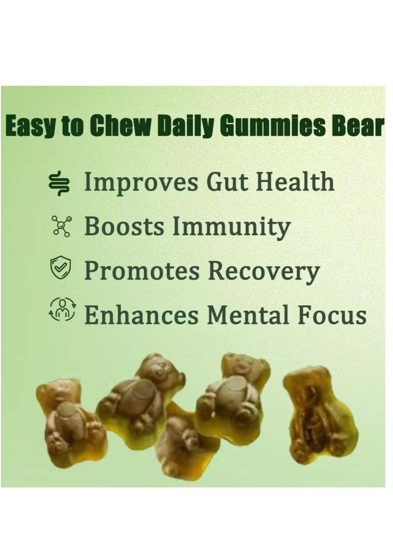Greens Organic Chlorella and Spirulina, Digestive & Gut Health, Formulated with 60+ Ingredients, Multi-Vitamins & Minerals, Daily Gummies, 224 Gummies Bear - Image 4