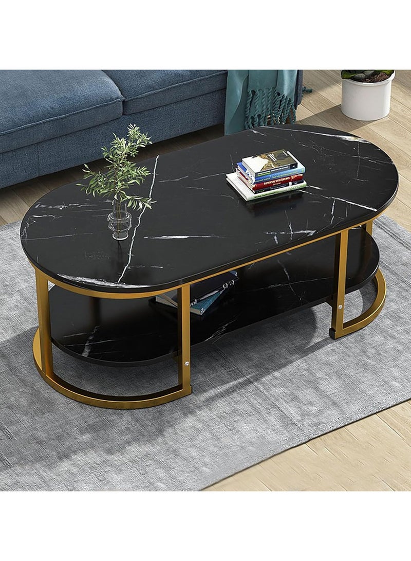 DubaiGallery Engineered Wood Center Table Coffee Table End Table Tea Table Nesting Table Bed Sofa Side Table for Living Room Bedroom Reception Office - Image 2