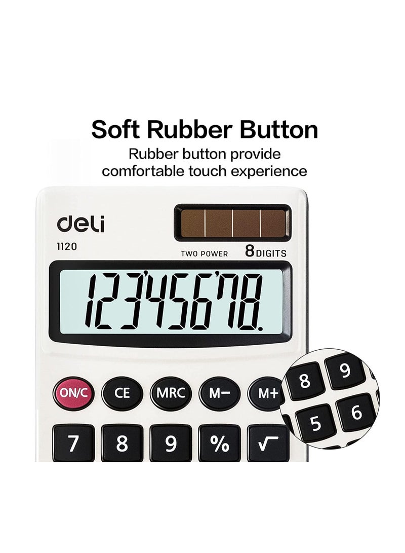 Deli آلة حاسبة ثنائية الطاقة مكونة من 8 أرقام - Image 5