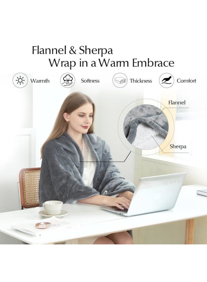 SNUGSUN بطانية كهربائية مدفأة بحجم رمي، ناعمة ومريحة للسرير، نظام أمان تلقائي 6 مستويات من التسخين وإيقاف تلقائي بعد 4 ساعات - Image 4