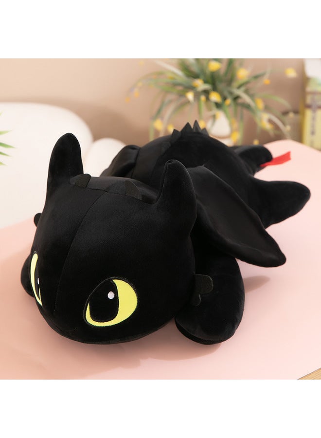 Toe-free Little Dragon Plush Toy Doll Dragon Taming Master Cute Doll Soft And Comfortable Gift Wholesale-Color:Black-Height:100cm - Image 1