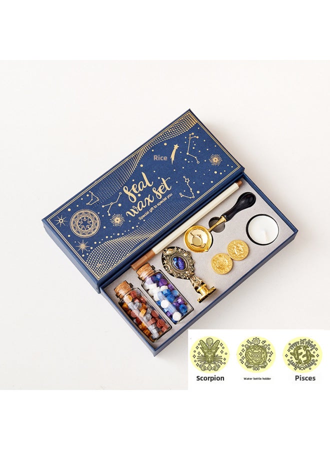 BLOT Fire Paint Seal Full Set Of Source Manufacturers Envelope Sealing Wax Creative Star Fire Paint Wax Grain Set - Image 1