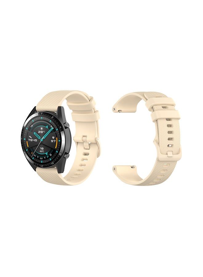vesus Stylish Replacement Band For Huawei Watch GT/GT 2 46mm Cream White