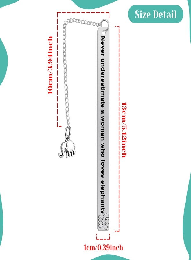 Baipilu Lucky Elephant Bookmark Inspirational Birthday Gifts for Women Elephant Lover Gifts Motivational Bookmark for Women Animal Lovers Mothers Day Valentines Day Birthday Present - Image 2