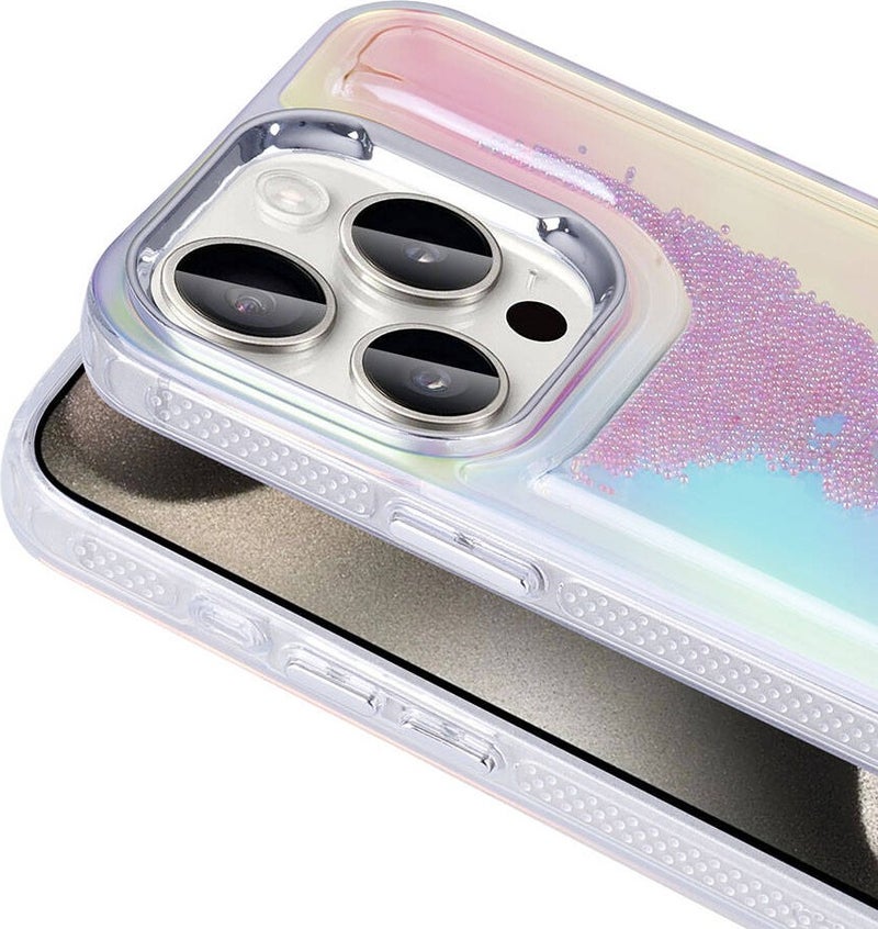 FUJİMAX FUJIMAX Apple iPhone 14 Pro Case Airbag Colorful Back Surface Bead Design Zore Sand Cover  - Image 3