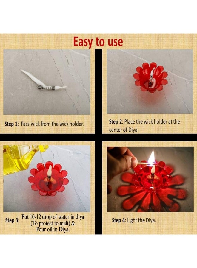 12pcs Diwali Diyas Colourful 3D Reflection Diya for Diwali Decor Flower Shape Shadow Reflective Diyas for Diwali Decoration Items for Home Decor Reusable Diwali Light (Mix Color) - Image 5