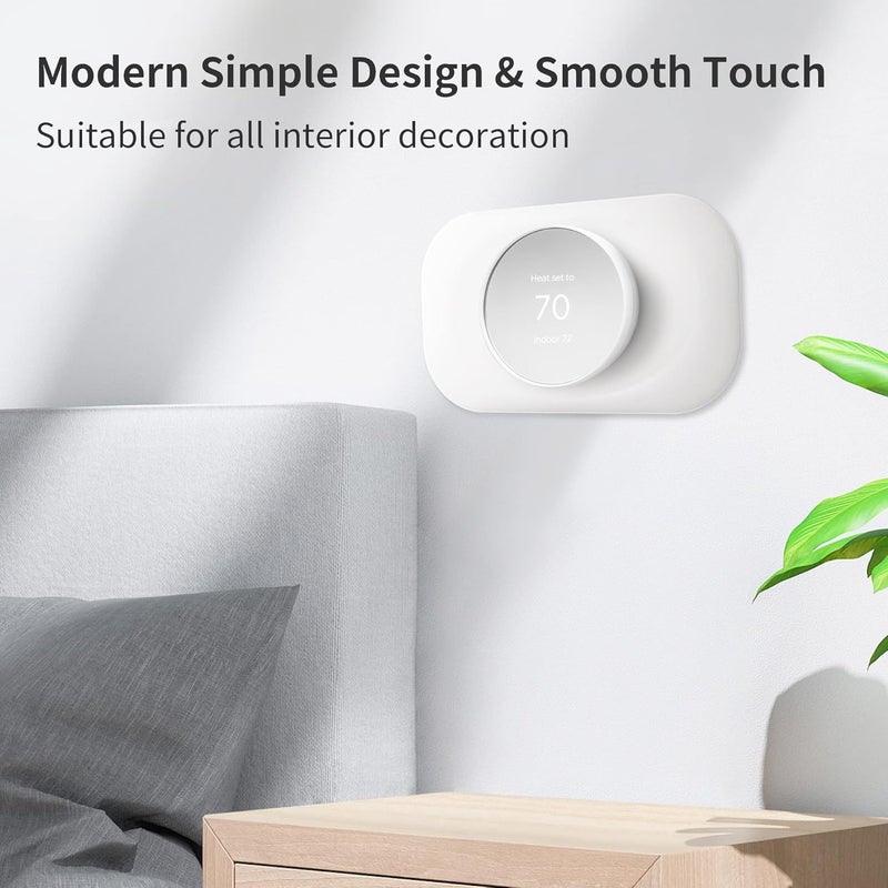 Petrichor Nest Thermostat Trim Kit Compatible with Google Nest Thermostat 2020 Easy to Install Snow - Image 4